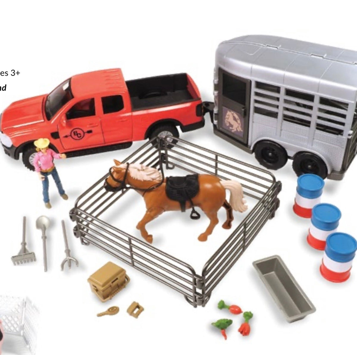 24 piece Truck & Horse Trailer Playset
