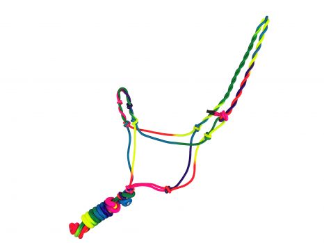 Rainbow Rope Halter Horse Size
