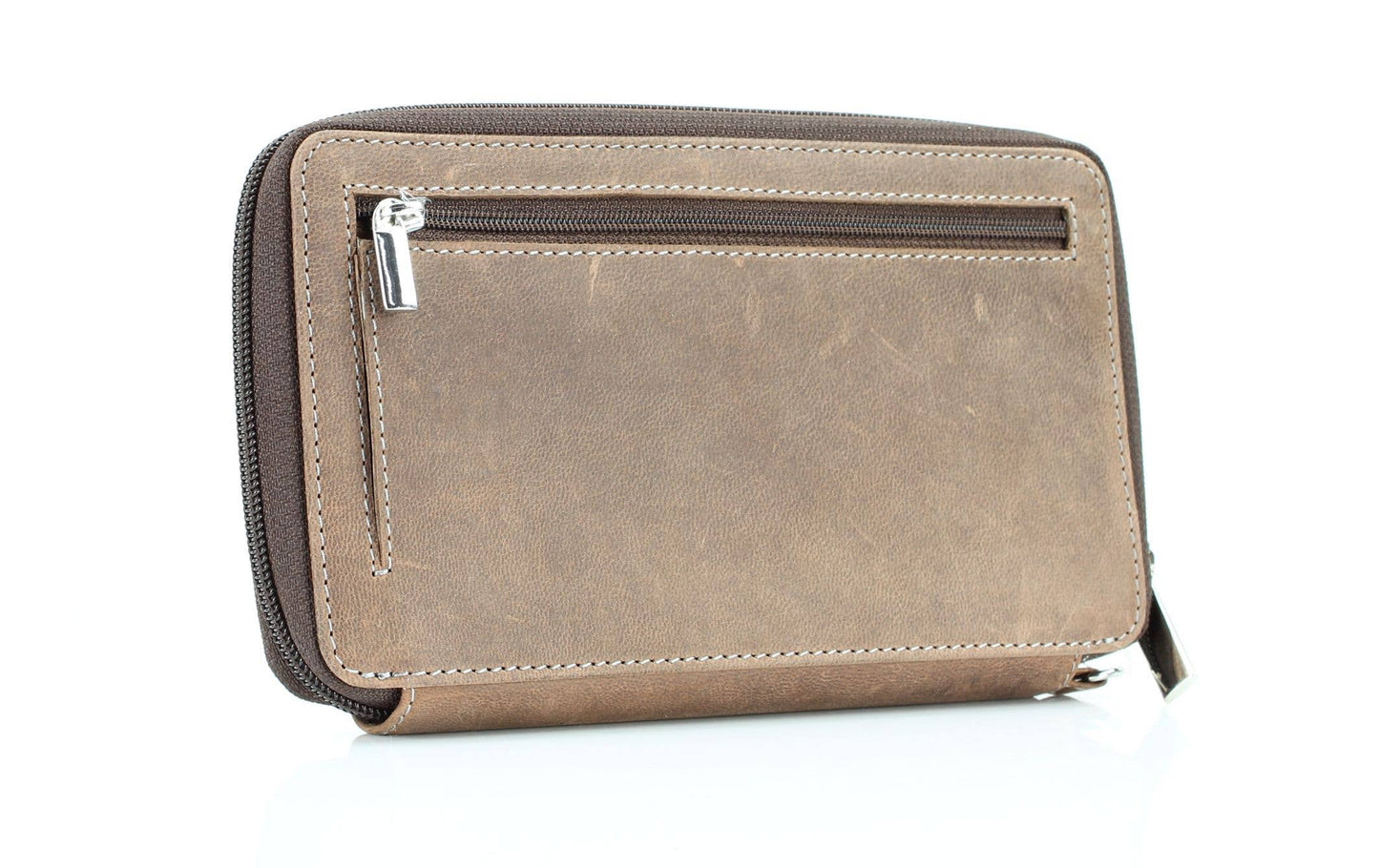 American Bison Floral Tooled Ladies Wristlet