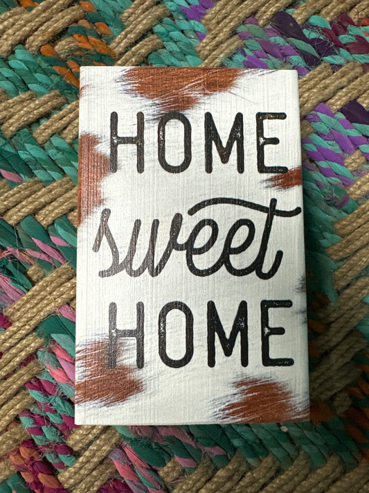 Home Sweet Home Wood Block Sign