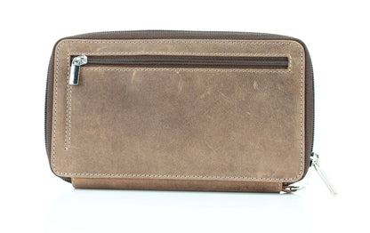 American Bison Floral Tooled Ladies Wristlet