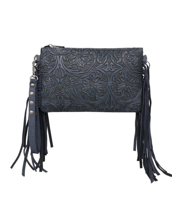 Montana West Tooled Leather Clutch/Wallet