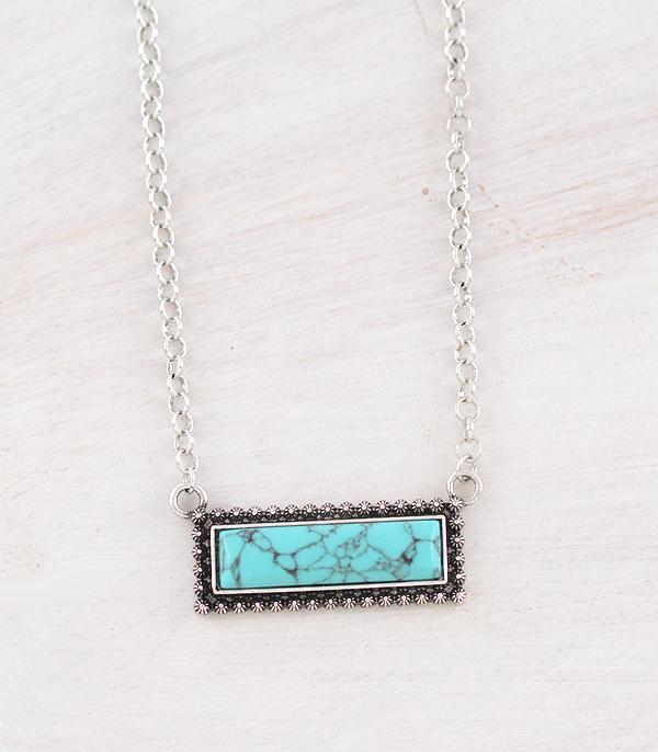 Turquoise Bar Necklace