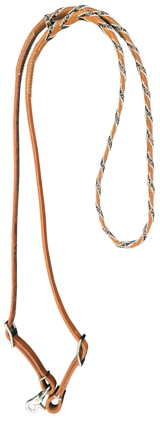 Leopard Print Laced Barrel Reins