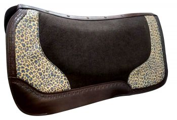 Leopard wear leather saddle pad