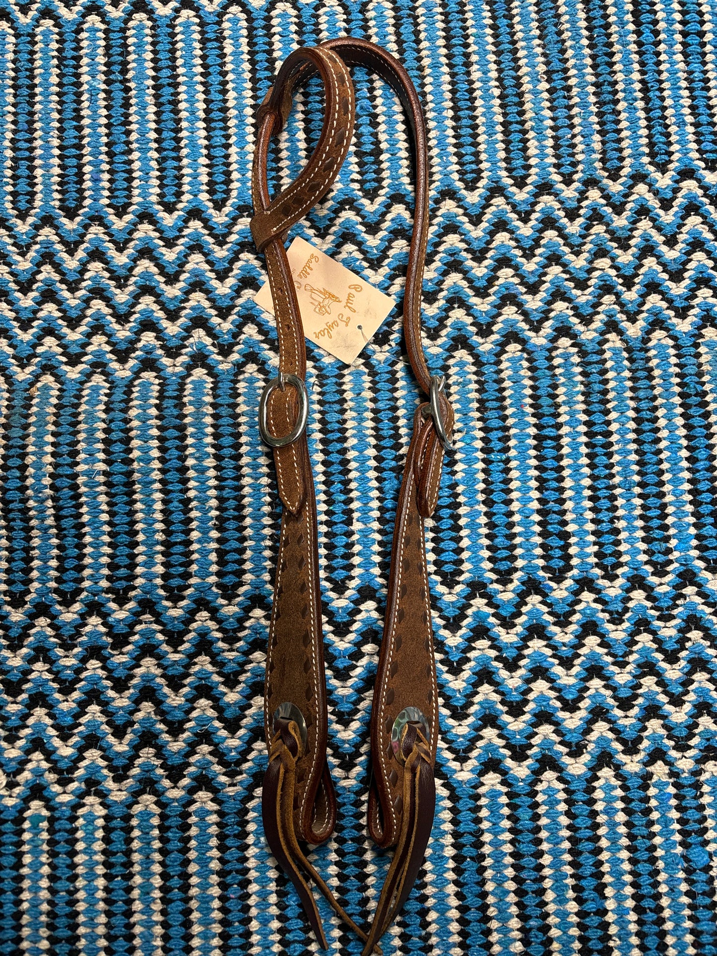 Single Ear headstall with buckstitch