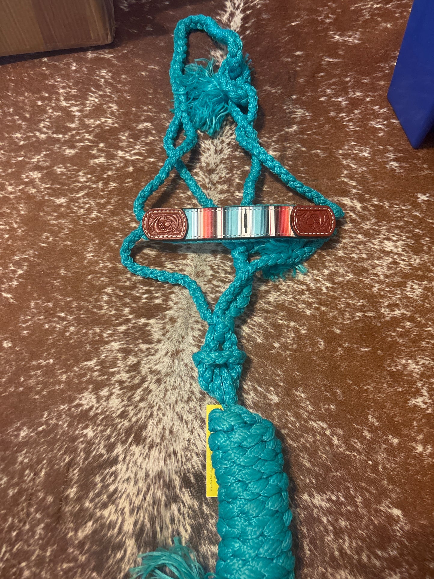 Teal and Southwest Muletape Halter