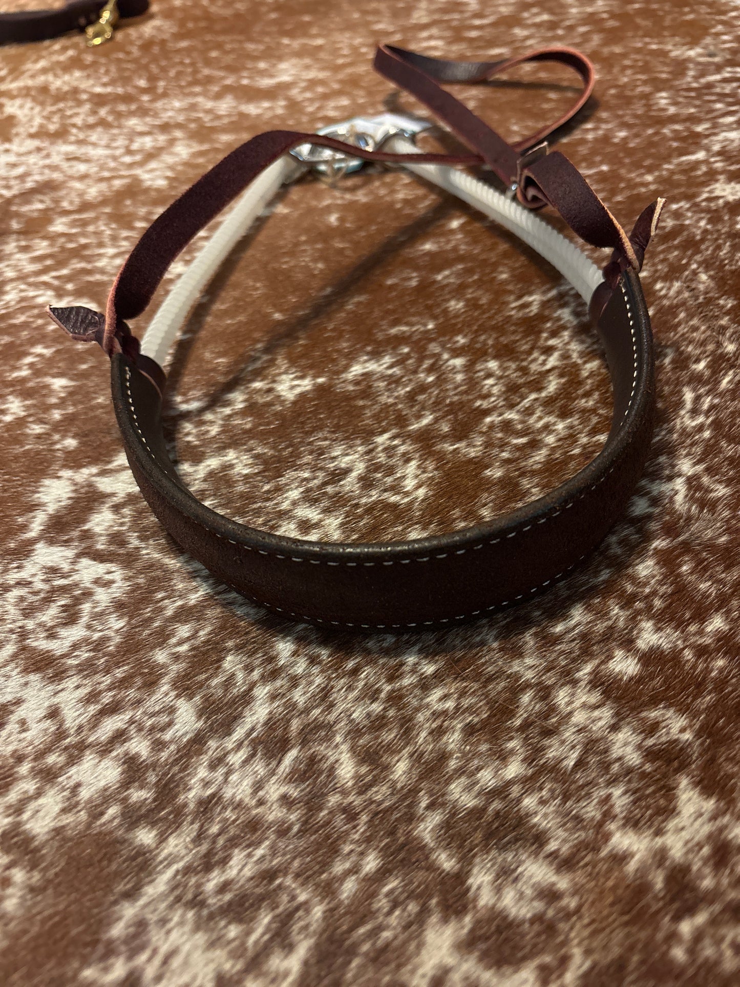 Martin Saddlery Chocolate Leather Roughout Noseband