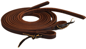 5/8" HARNESS LEATHER SPLIT REINS (DARK OIL)