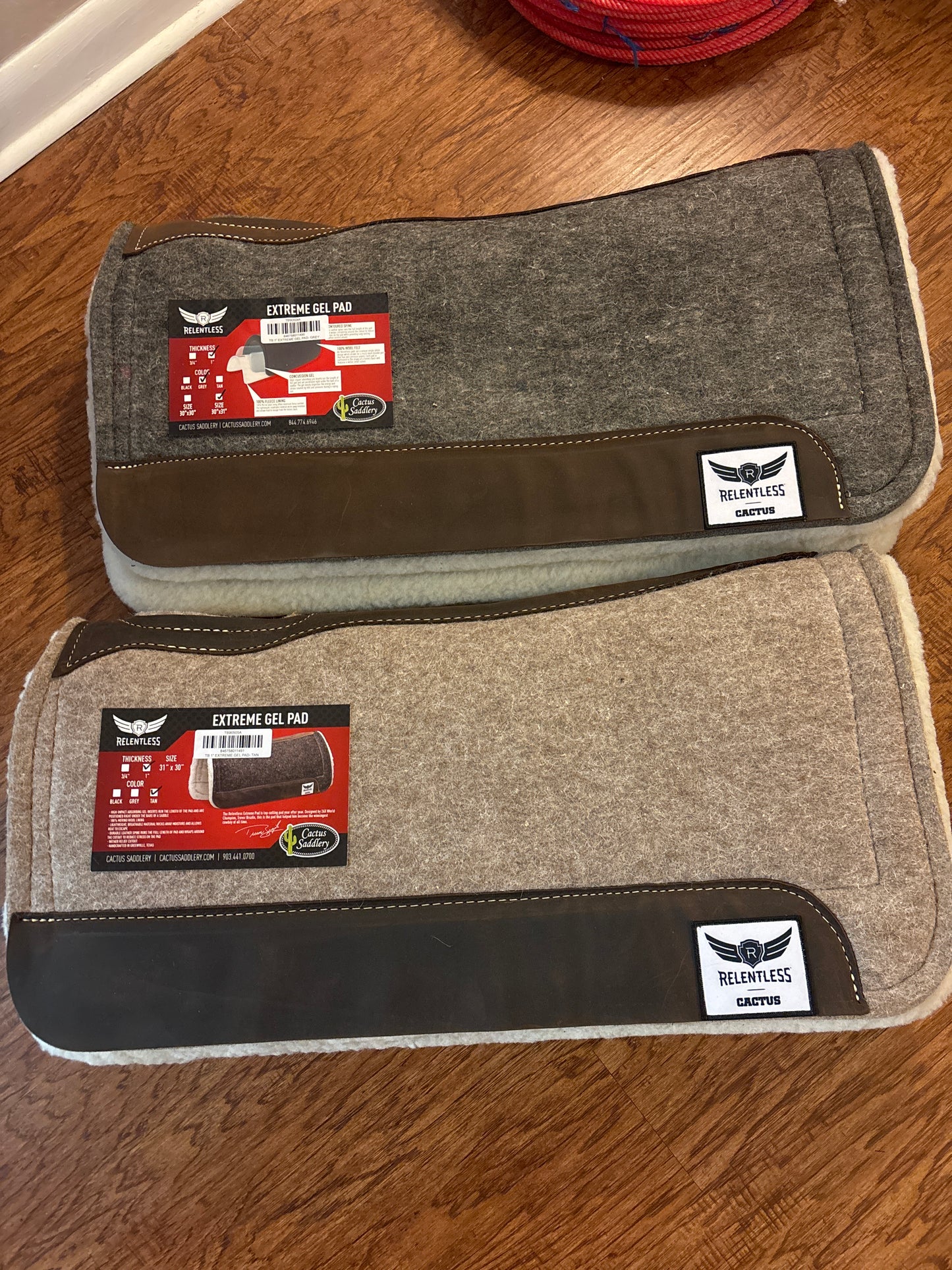 Relentless Extreme Gel 1” Saddle Pads