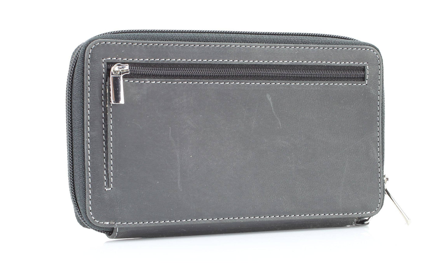 American Bison Floral Tooled Ladies Wristlet