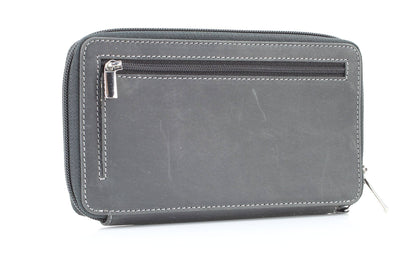 American Bison Floral Tooled Ladies Wristlet
