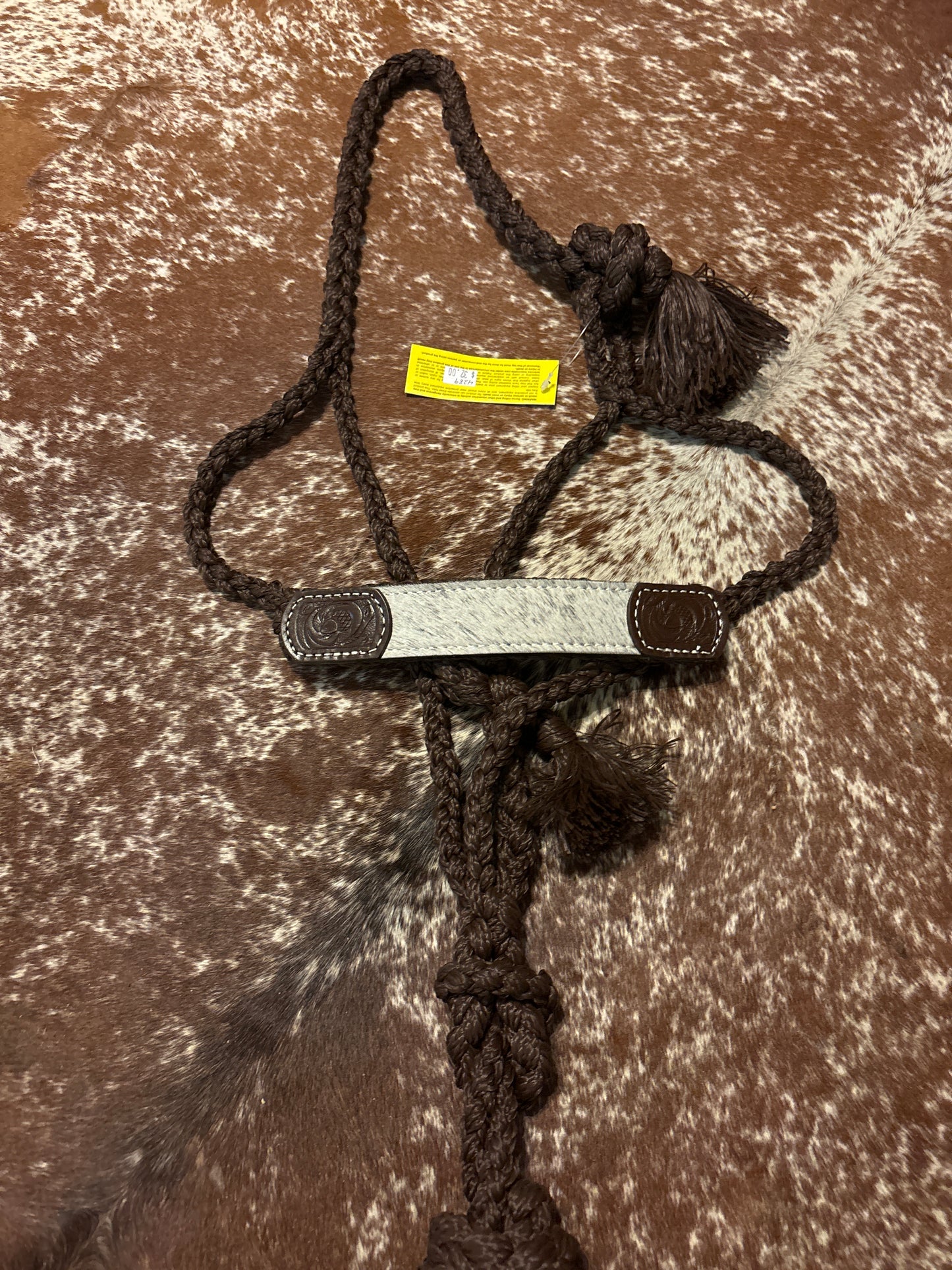 Brown Mule Tape Halter with Cowhide nose