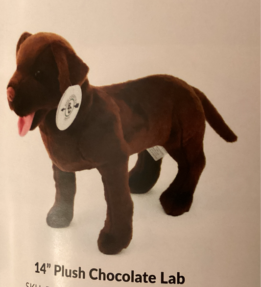 14” Plush Chocolate Lab