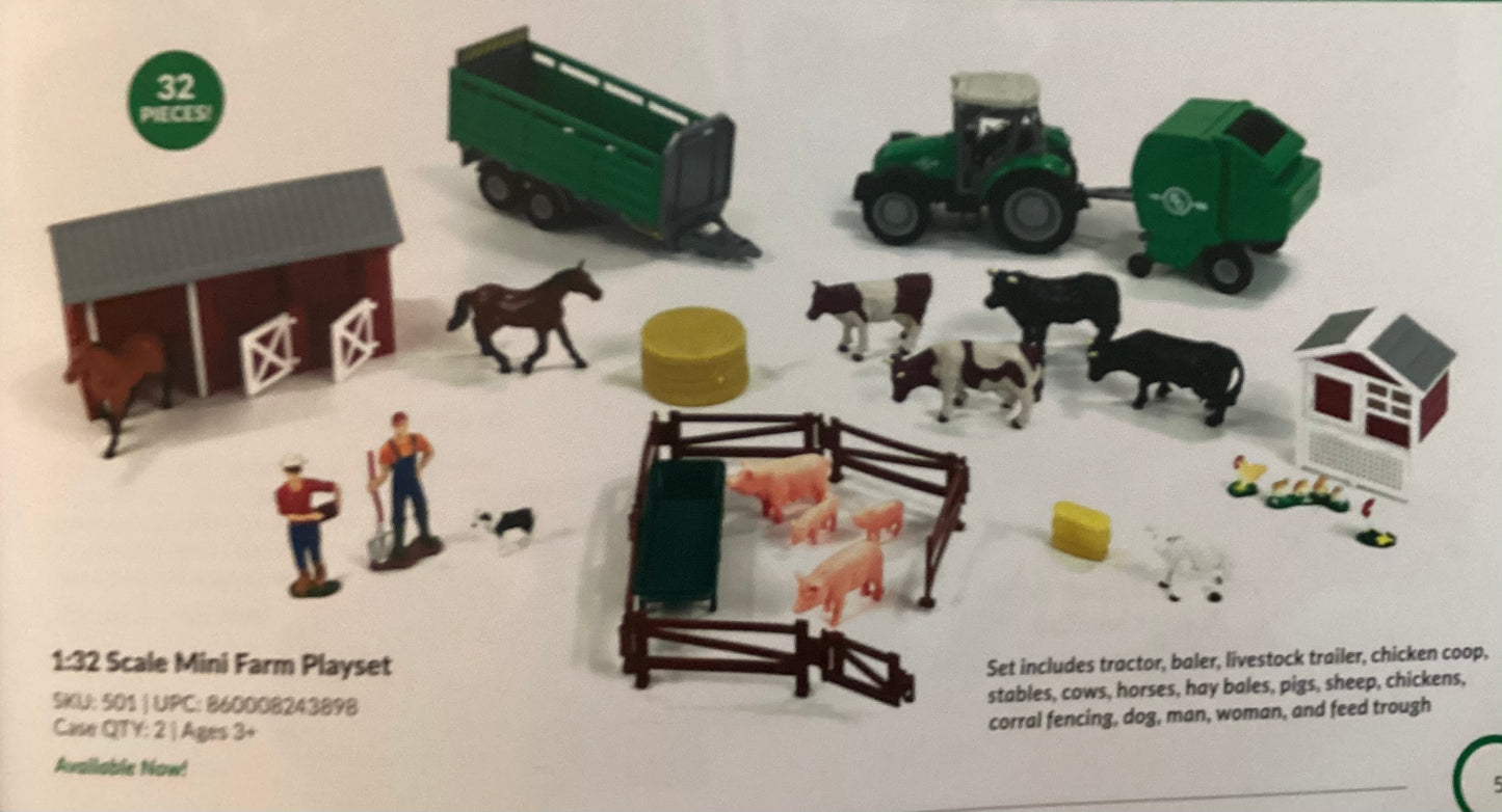 1:32 Scale Mini Farm Playset