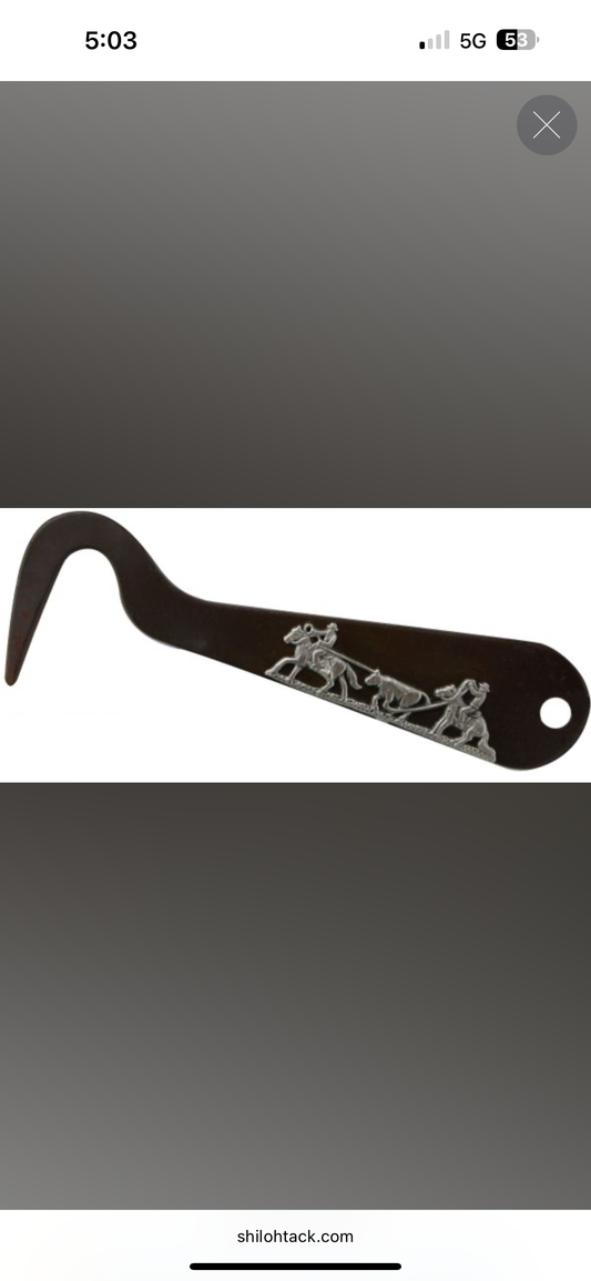 Team Roping Metal Hoof Pick