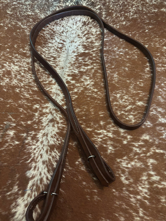 Quick change leather roping reins
