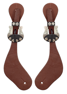 Men’s Plain Leather with Poker Buckle Spur Straps