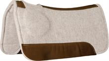 Wool pad with shoulder build up