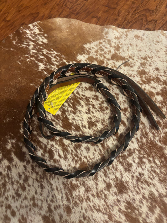 Leather laced over under whip