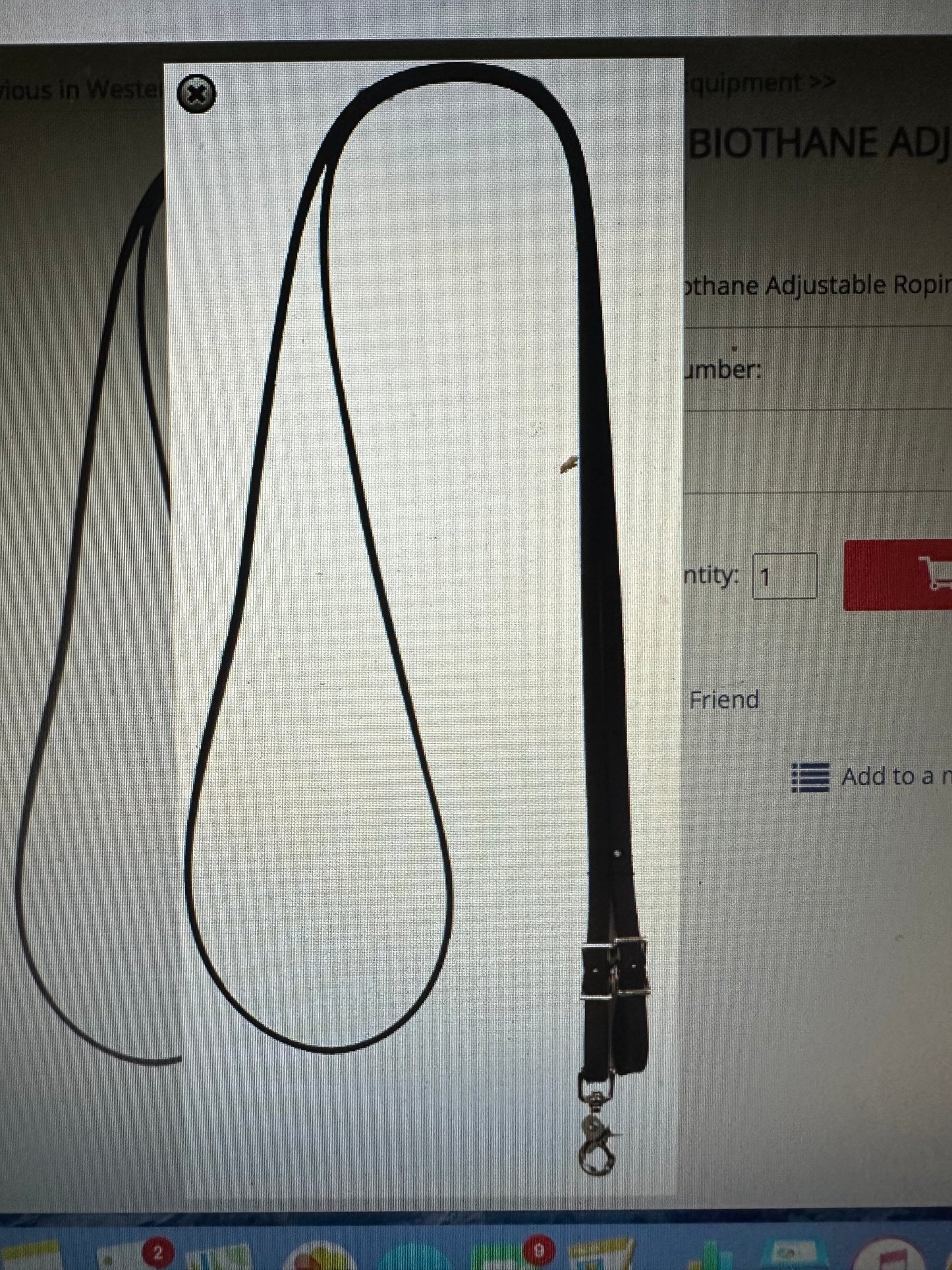 5/8" Biothane Roping Rein