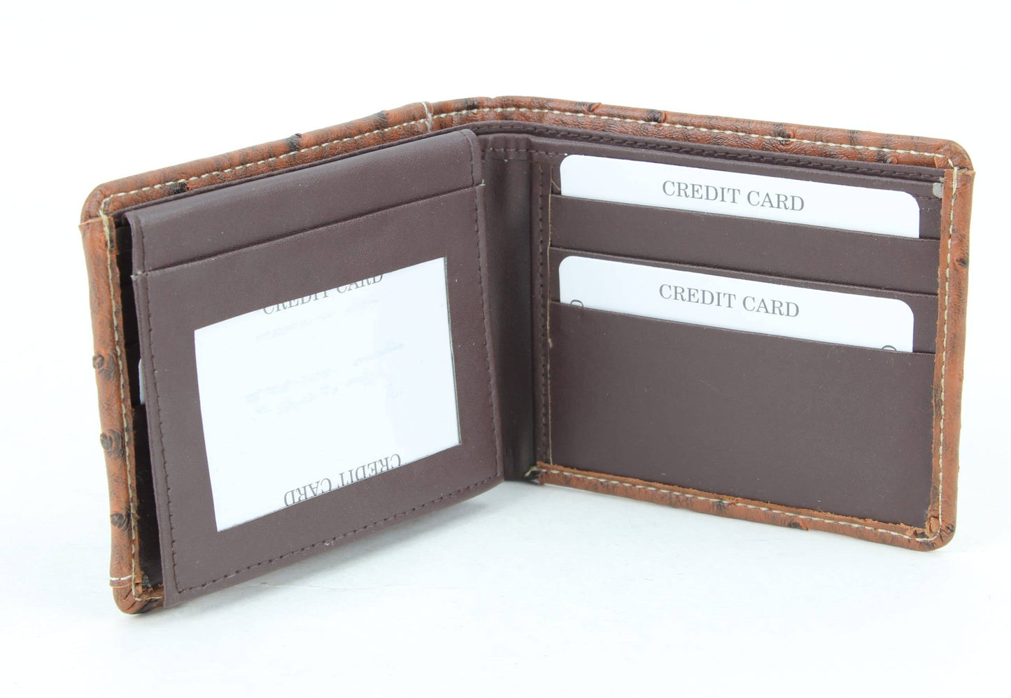 American Bison Vegan Leather Concho Bifold w Steer Medallion